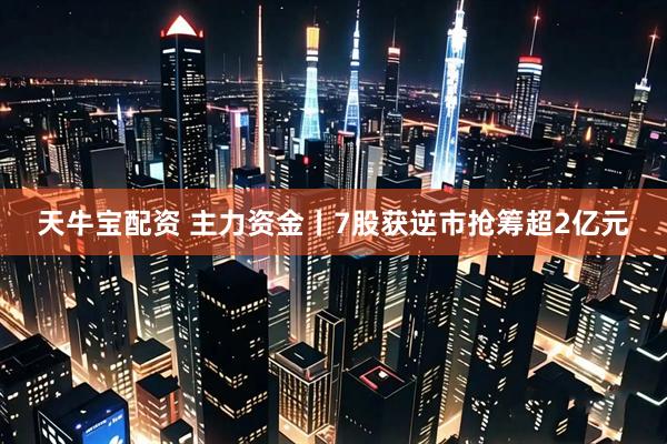 天牛宝配资 主力资金丨7股获逆市抢筹超2亿元