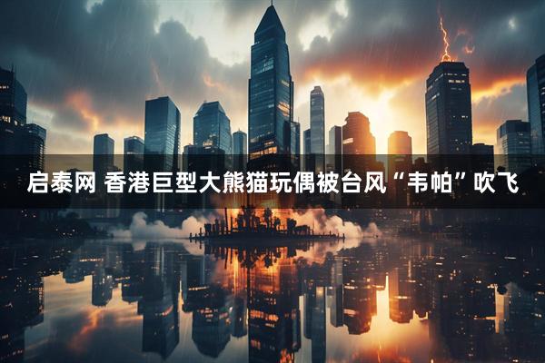 启泰网 香港巨型大熊猫玩偶被台风“韦帕”吹飞