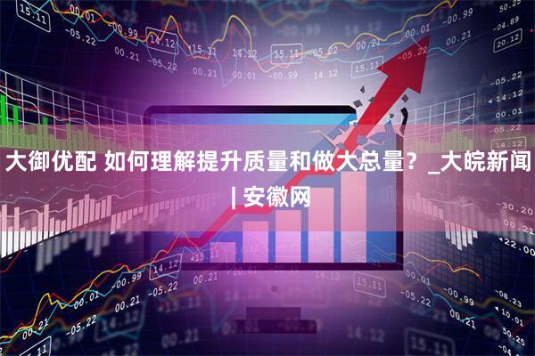 大御优配 如何理解提升质量和做大总量？_大皖新闻 | 安徽网