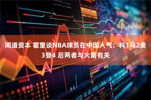 闻道资本 霍里谈NBA球员在中国人气：科1马2麦3登4 后两者与火箭有关